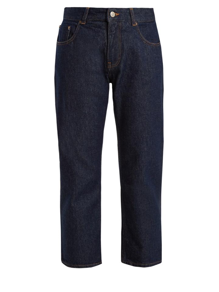 Mm6 By Maison Margiela Stitched-cuff Boyfriend Jeans