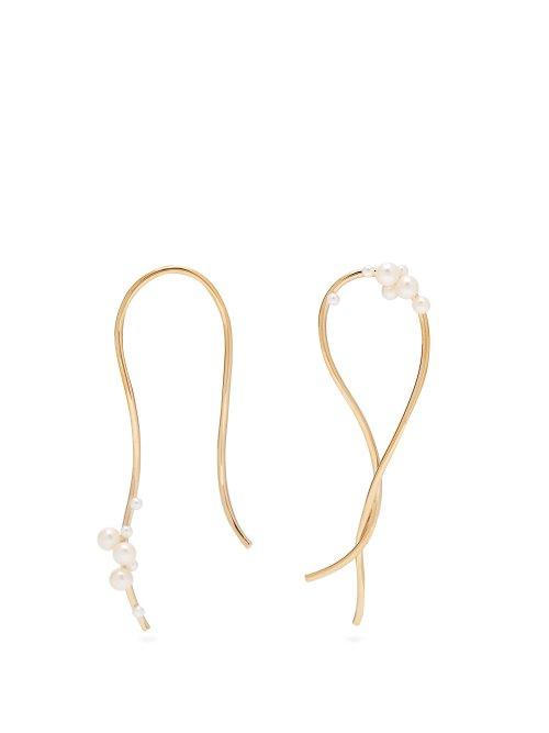 Matchesfashion.com Completedworks - Wild Relatives Mismatched Gold Vermeil Earrings - Womens - Gold