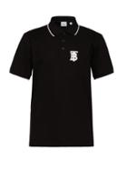 Matchesfashion.com Burberry - Tb Monogram Embroidered Cotton Piqu Polo Shirt - Mens - Black