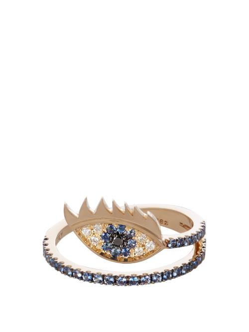 Delfina Delettrez Diamond, Sapphire & Yellow-gold Ring