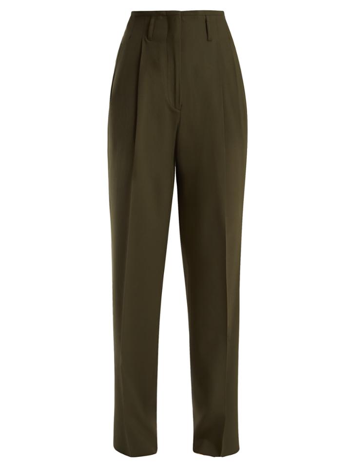 Etro Jade Wide-leg Wool-blend Trousers
