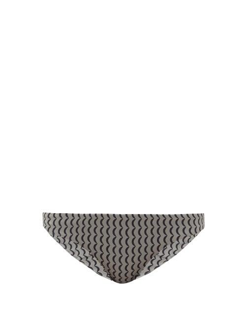 Matchesfashion.com Asceno - Naples Wave-print Bikini Briefs - Womens - Grey Multi