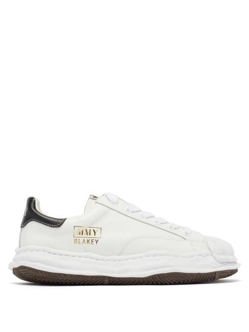 Matchesfashion.com Mihara Yasuhiro - Blakey Leather Trainers - Mens - White