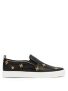 Matchesfashion.com Gucci - Dublin Embroidered Leather Slip On Trainers - Mens - Black Multi