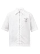 Givenchy - Logo-print Zip-front Cotton-poplin Shirt - Mens - White