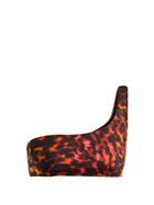 Stella Mccartney Leopard-print One-shoulder Bikini Top