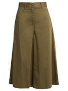 Mm6 By Maison Margiela Wide-leg Cotton-poplin Cropped Trousers