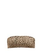 Matchesfashion.com Mara Hoffman - Abigail Leopard Print Bandeau Bikini Top - Womens - Leopard