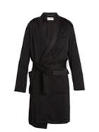 Saint Laurent Satin-jacquard Tie-waist Coat