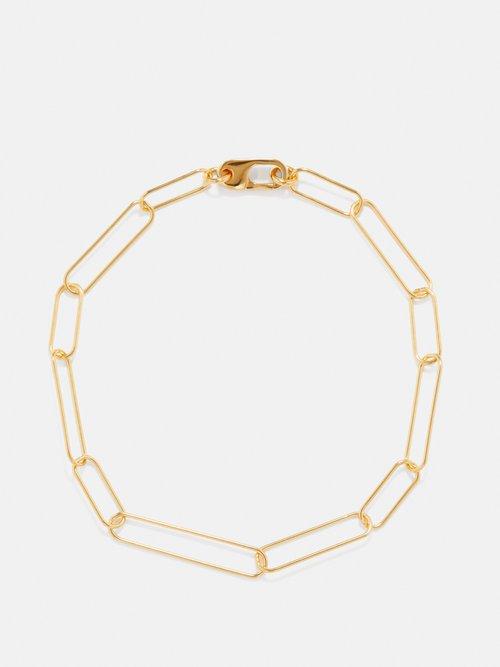 Otiumberg - Paperclip 14kt Recycled Gold-vermeil Anklet - Womens - Yellow Gold