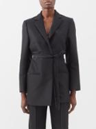 Toteme - Belted-waist Blazer - Womens - Black