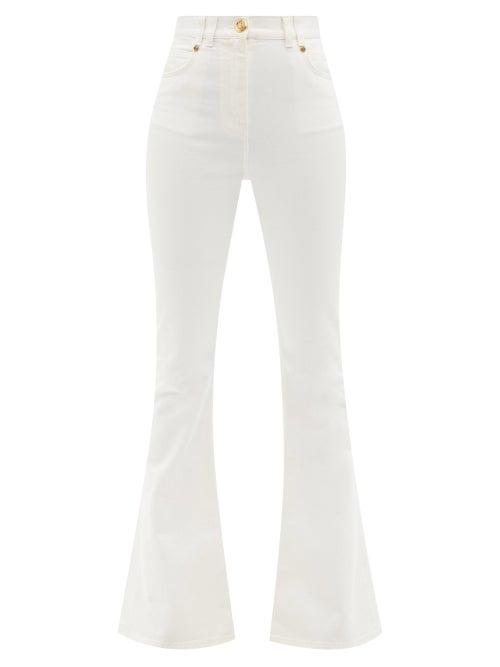 Balmain - High-rise Bootcut Jeans - Womens - White