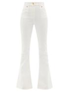 Balmain - High-rise Bootcut Jeans - Womens - White