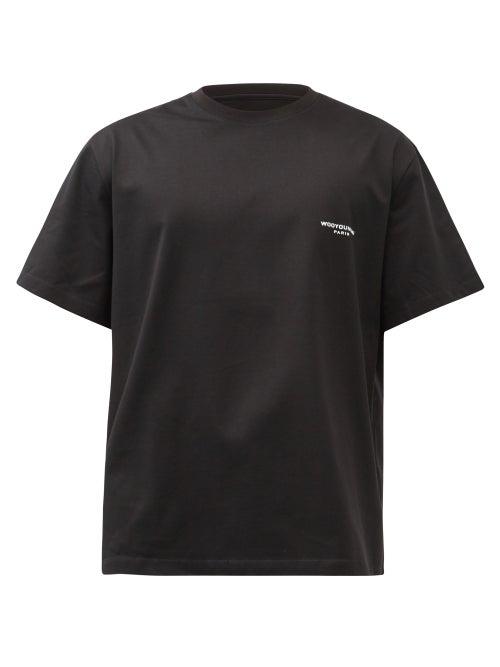 Matchesfashion.com Wooyoungmi - Oversized Logo-print Cotton-jersey T-shirt - Mens - Black