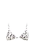 Matchesfashion.com Self-portrait - Leopard Print Triangle Bikini Top - Womens - Ivory Multi