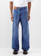 Jw Anderson - Twisted Wide-leg Jeans - Mens - Light Blue