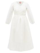 Matchesfashion.com Shrimps - Georgia Broderie-anglaise Organza Wrap Dress - Womens - White