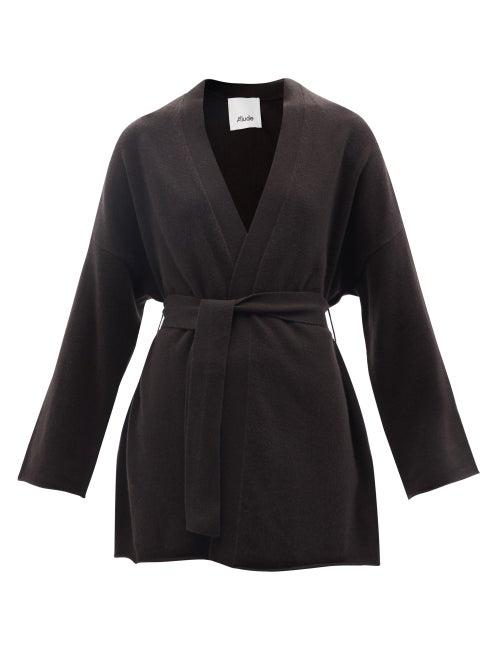 Allude - Belted Cashmere Cardigan - Womens - Black