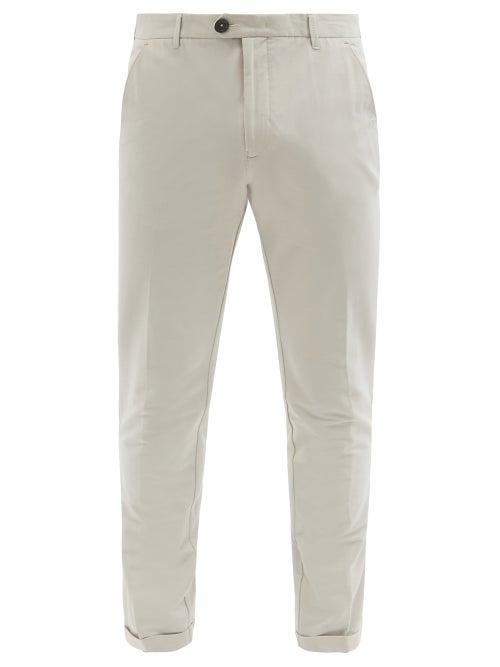 Matchesfashion.com Falke Ess - Straight-leg Cotton-blend Golf Trousers - Mens - Beige