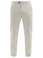 Matchesfashion.com Falke Ess - Straight-leg Cotton-blend Golf Trousers - Mens - Beige