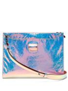Matchesfashion.com Christian Louboutin - Skypouch Iridescent Patent Leather Pouch - Mens - Silver