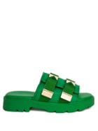 Bottega Veneta - Flash Bomber Rubber Sandals - Womens - Green