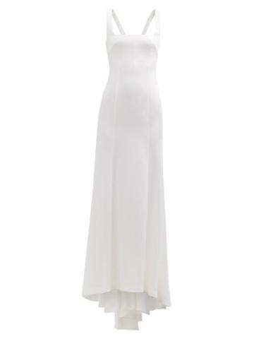 Matchesfashion.com Galvan - Hampshire Square-neck V-back Crepe Dress - Womens - White