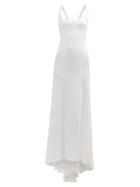 Matchesfashion.com Galvan - Hampshire Square-neck V-back Crepe Dress - Womens - White