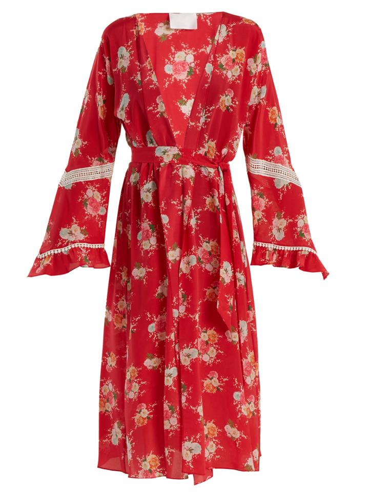 Athena Procopiou Gypsy Soul Silk Long-sleeved Cover-up