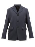 Matchesfashion.com Jil Sander - Single Breasted Wool Twill Blazer - Mens - Navy