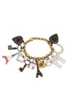 Matchesfashion.com Balenciaga - Paris Charm Embellished Chain Bracelet - Womens - Multi