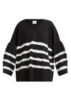 Matchesfashion.com Barrie - Fancy Coast Striped Cashmere Sweater - Womens - Black