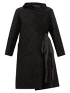 Matchesfashion.com Sara Lanzi - Double Breasted Tinsel Coat - Womens - Black