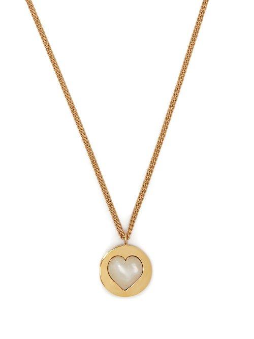 Matchesfashion.com Theodora Warre - Heart Gold Plated And Pearl Necklace - Womens - Gold