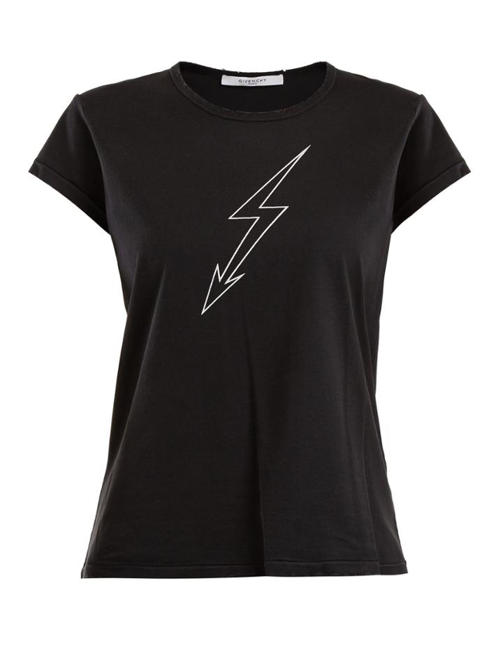 Givenchy Lightning Bolt-print Cotton T-shirt