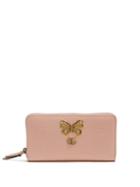 Matchesfashion.com Gucci - Butterfly Embellished Leather Wallet - Womens - Light Pink