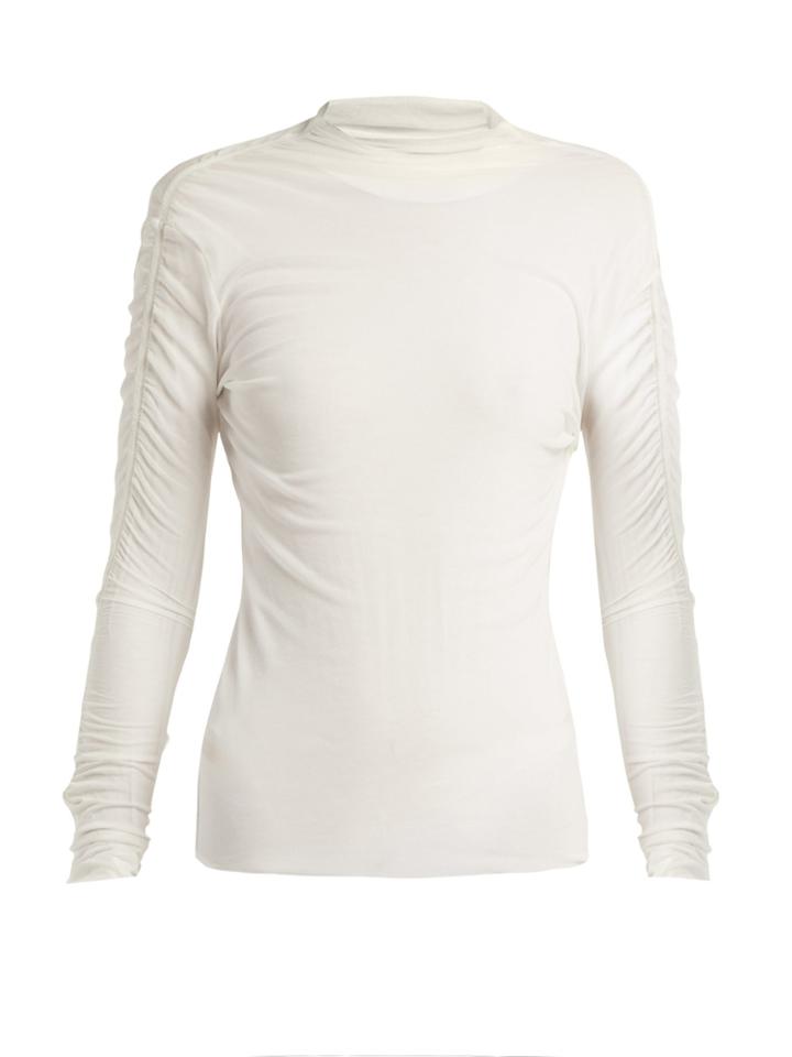 Jil Sander High-neck Stretch-tulle Top