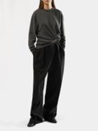 The Row - Twisted-front Knitted Sweater - Womens - Grey