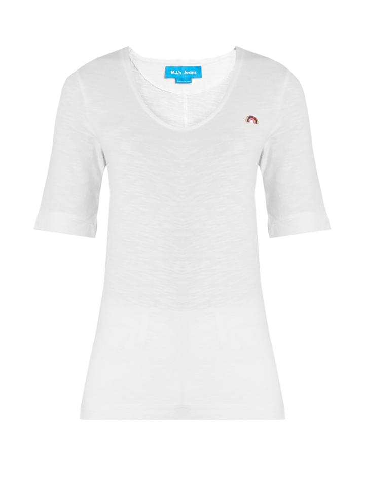 M.i.h Jeans Portobello Scoop-neck Cotton T-shirt