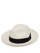 Matchesfashion.com Borsalino - Panama Wide-brim Straw Hat - Mens - White