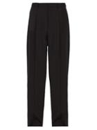 Matchesfashion.com Valentino - Oversized Wool And Mohair Blend Trousers - Mens - Black