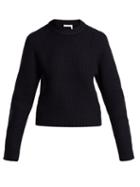 Matchesfashion.com Chlo - Chunky Knit Wool Blend Sweater - Womens - Navy