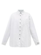 Raf Simons - Oversized Patch-pocket Denim Shirt - Womens - White