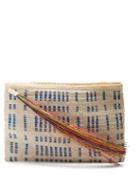 Matchesfashion.com Sophie Anderson - Lia Woven Toquilla Clutch - Womens - White Blue