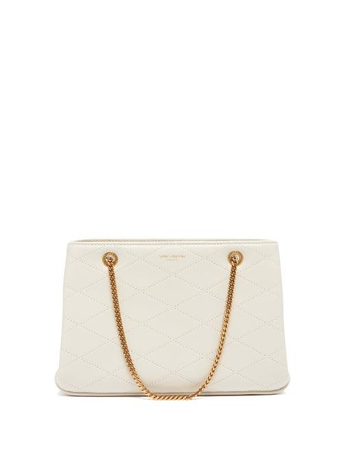 Saint Laurent - Chain-strap Quilted-leather Shoulder Bag - Womens - White