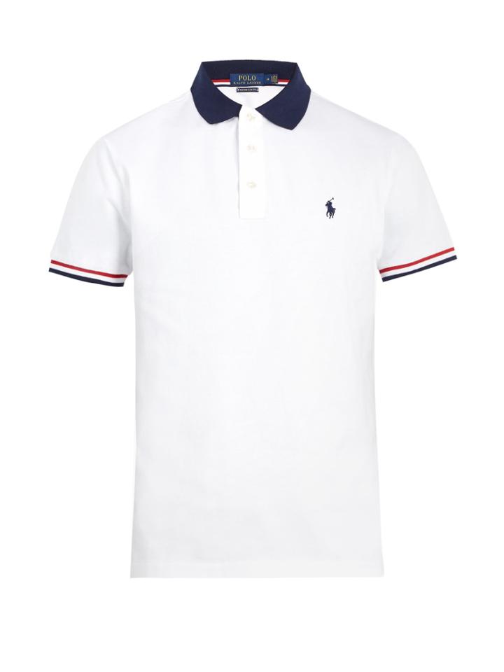 Polo Ralph Lauren Logo-embroidered Striped Cotton-piqu Polo Shirt