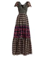 Temperley London Clarion-print Silk Crepe De Chine Maxi Dress