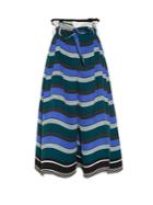 Fendi Wave Wide-leg Cropped Trousers