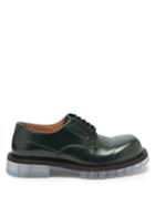Matchesfashion.com Bottega Veneta - Bv Stilt Chunky-sole Leather Derby Shoes - Mens - Green