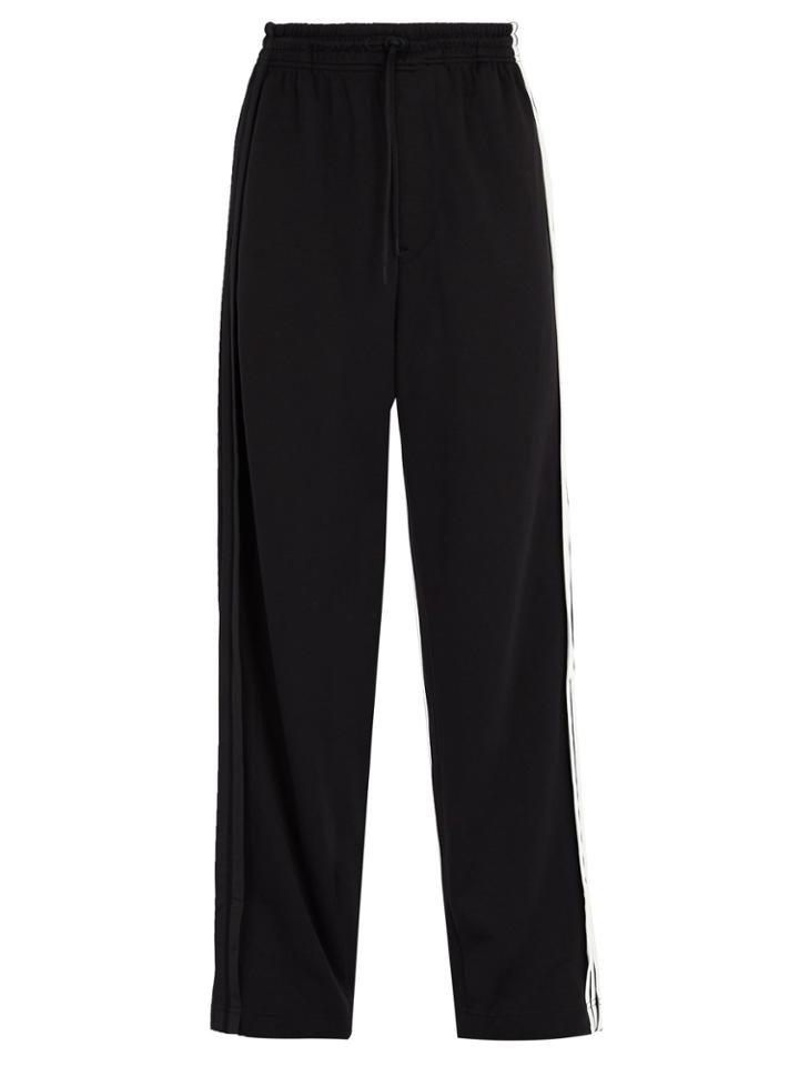 Y-3 Wide-leg Cotton-blend Track Pants